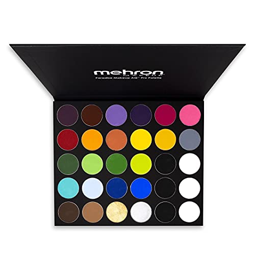 Mehron Makeup Paradise AQ Magnetic & Refillable 30 Color Pro Paint Palette – Face, Body, SFX Makeup Palette, Special Effects, Face Painting Palette for Art, Theater, Halloween, and Cosplay