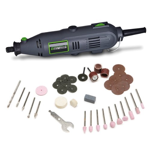 Genesis GRT2103-40 Variable Speed Rotary Tool with 40 Universal Accessories and Storage Case