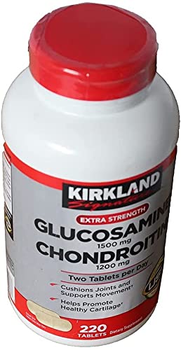 Kirkland Signature Extra Strength Glucosamine 1500mg/Chondroitin 1200mg Sulfate – 220 Count (Pack of 1) | The Storepaperoomates Retail Market - Fast Affordable Shopping