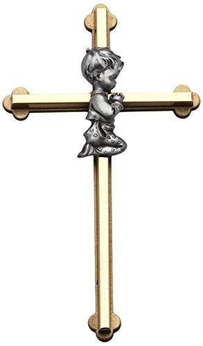 Cathedral Art (Abbey & CA Gift Praying Baby Boy Wall Cross, Gold