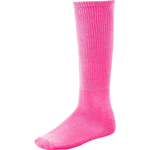 Twin City Senior All-Sport Solid Color Tube Socks (Medium) Hot Pink