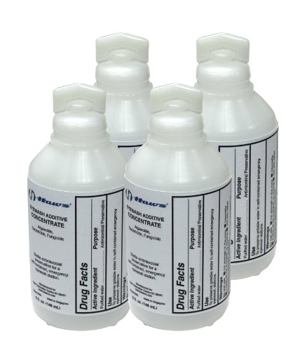 Haws 9082 Sterile Bacteriostatic Preservative, for Use in Portable Eyewash Stations (Box of 4), 5 Oz.