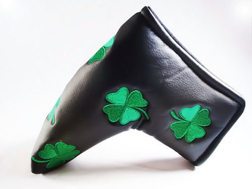 House Of Putters Black Green Shamrock Clover Limited Edition Putter Head Cover for Scotty Cameron Ping Odyssey Taylormade Golf