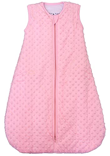 BABYINABAG Warm 2.5 Tog Quilted Winter Model Baby Sleeping Bag and Sack, Plush Minky Dot for Infants and Toddlers (Large (22 mos – 3T))