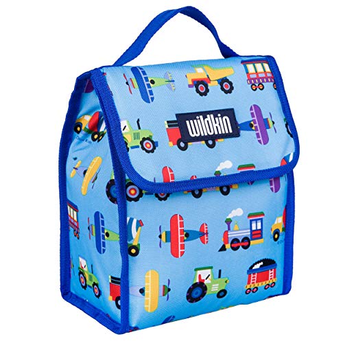 Wildkin Kids Insulated Lunch Bag for Boys & Girls, Reusable Lunch Bag is Perfect for Daycare & Preschool, Ideal for Packing Hot or Cold Snacks for School & Travel Lunch Bags(Trains, Planes and Trucks)