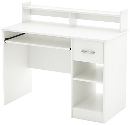 South Shore Axess Desk with Keyboard Tray, White