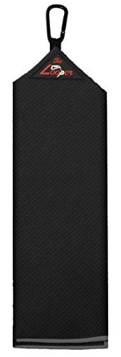 ProActive Sports Looper Microfiber Tri Fold Golf Towel (Black)