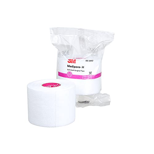 3M™ Medipore™ H Soft Cloth Surgical Tape 2862, 2 inch x 10 yard (5cm x 9,1m), 12 Rolls/Case