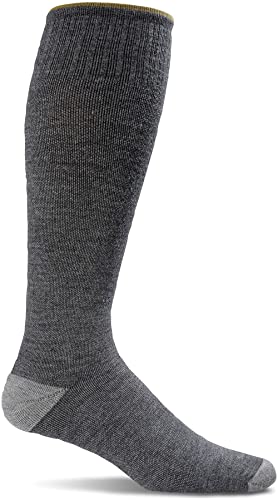 Sockwell Men’s Elevation Firm Graduated Compression Sock, Grey – M/L