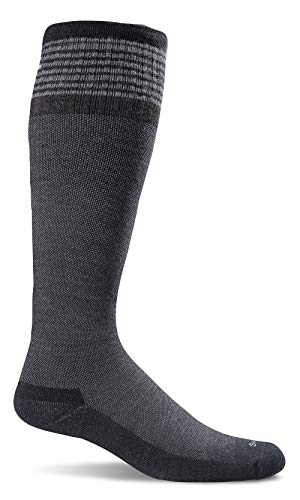 Sockwell Women’s Elevation Firm Graduated Compression Socks, Black Solid Medium/Large