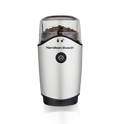Hamilton Beach 4.5oz Electric Coffee Grinder For Beans, Spices & More, Stainless Steel Blades, Silver (80350RV)