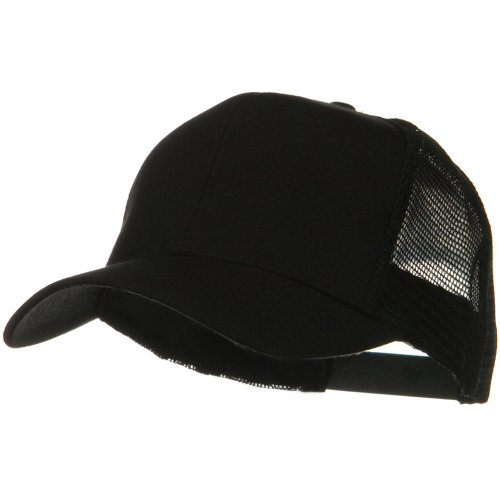 Otto Caps Solid Cotton Twill Mesh Prostyle Cap – Black