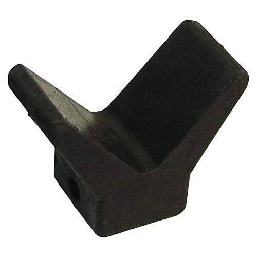 Invincible Marine Bow Stop Roller (2 by 2-Inch, Black Rubber)