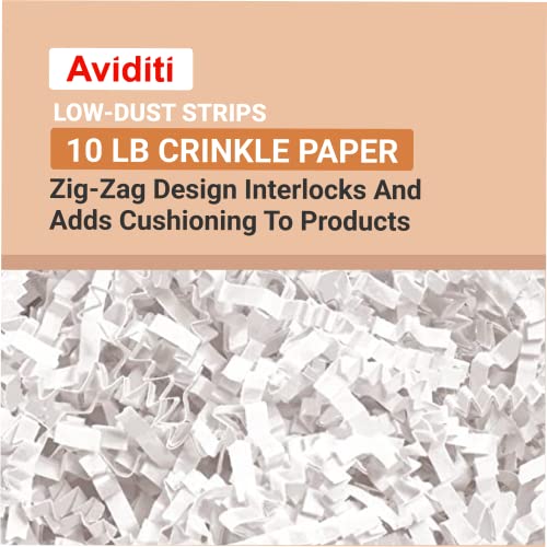 Aviditi Shipping & Packing Tissue Paper White, 10 lb Case | Crinkle Cut Paper Shred for Packing, Moving and Storage | The Storepaperoomates Retail Market - Fast Affordable Shopping