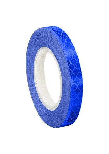 3M – 1/2-5-3435 3435 Blue Micro Prismatic Sheeting Reflective Tape, 0.5″ x 5 yd (1 Roll)