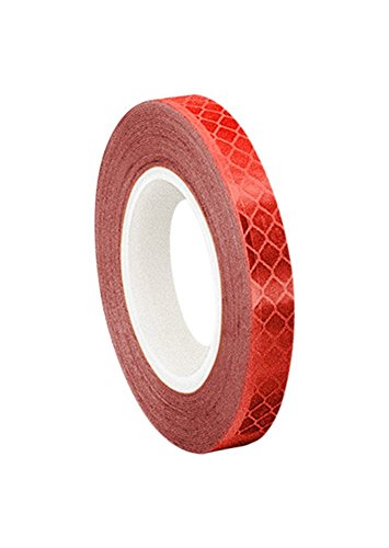 3M 3432 Red Micro Prismatic Sheeting Reflective Tape – 0.5 in. X 15 ft. Non Metalized Adhesive Tape Roll. Safety Tape