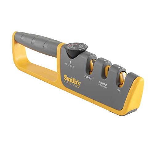 Smith’s 50264 Adjustable Manual Knife Sharpener Grey/Yellow