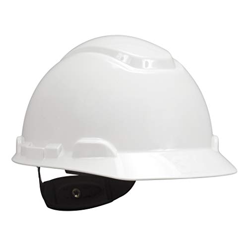 3M Hard Hat, White, Lightweight, UV Indicator, Adjustable 4-Point Ratchet, H-701R-UV