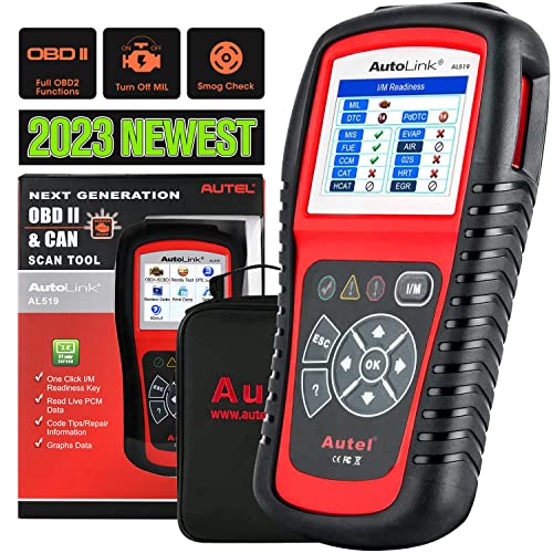 Autel AutoLink AL519 Car OBD2 Scanner, Classic Enhanced Mode 6 Engine Fault Code Reader OBDII CAN Diagnostic Scan Tool, One-Click Smog Check, DTC Lookup, Upgraded of AL319, Lifetime Free Update