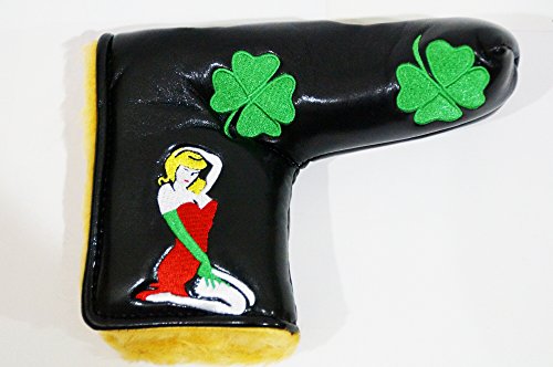 House Of Putters Green Shamrock Clover Sexy Pin up Girl Limited Edition Putter Head Cover for Scotty Cameron Ping Odyssey Taylormade Golf