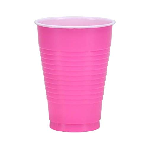 Party Dimensions Plastic Party Cups-12oz | Hot Pink | Pack of 20 Cups, 20 Count (Pack of 1)