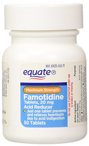 Equate – Acid Reducer, Maximum Strength, Famotidine 20 mg, 100 Tablets