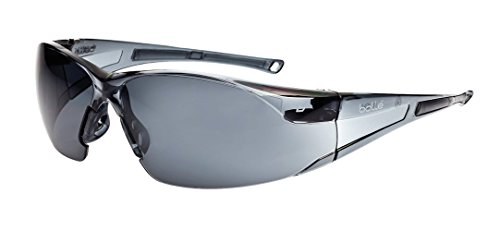 Bollé Safety 253-RH-40071 Rush Safety Eyewear with Rimless Frame and Smoke Anti-Fog/Anti-Scratch Lens