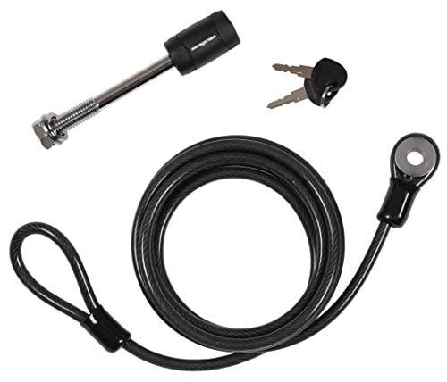 Swagman Anti-wobble 5/8″ Threaded Hitch Pin and 8.5′ Cable , Black