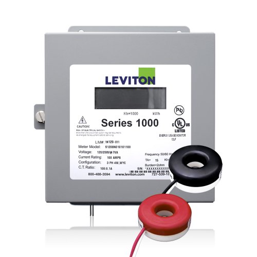 Leviton 1K240-2SW Series 1000 120/240V 200A 1P3W Indoor Kit with 2 Solid Core CTs
