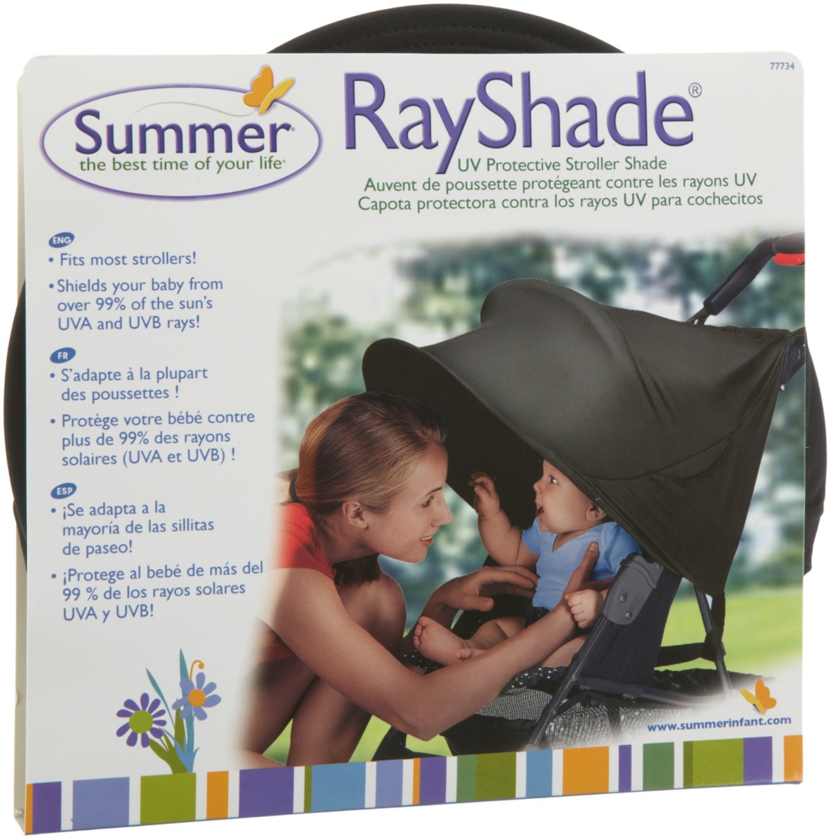 RayShade UV Protective Stroller Shade Improves Sun Protection for Strollers, Joggers and Prams Black (Discontinued by Manufacturer) | The Storepaperoomates Retail Market - Fast Affordable Shopping
