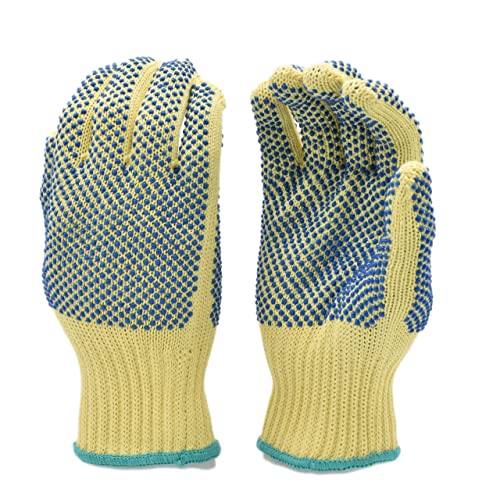 G & F Products 1670L Cut Resistant Work Gloves, 100% Kevlar Knit Work Gloves, Make by DuPont Kevlar, Protective Gloves to Secure Your Hands From Scrapes, Cuts In Kitchen, Wood Carving, Carpentry & DEA, Yellow