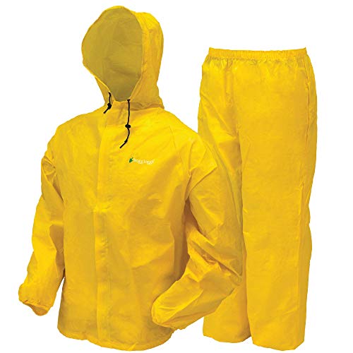 FROGG TOGGS Men’s Ultra-Lite2 Waterproof Breathable Rain Suit, Bright Yellow, Large
