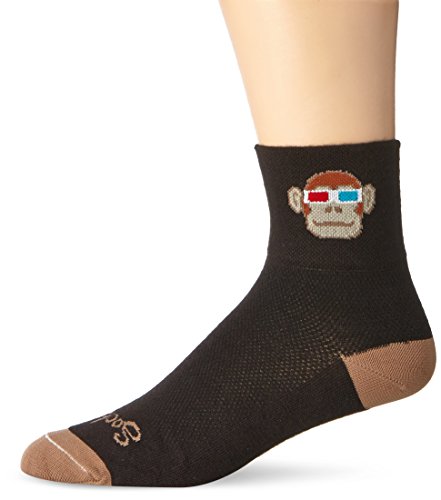 SockGuy, Men’s Classic Socks – Small/Medium, Monkey See 3D