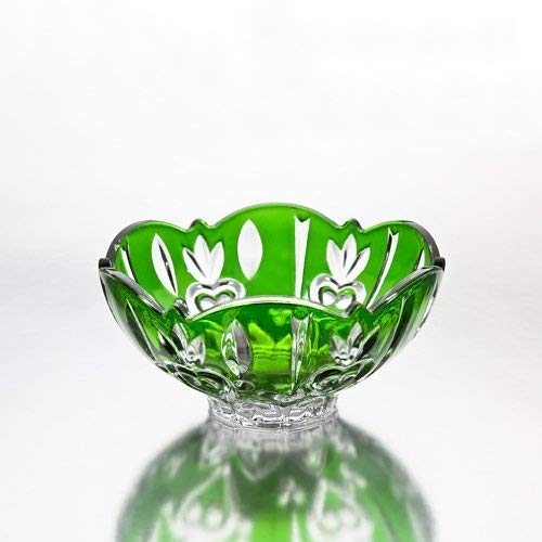 Fine Crystal Accent Bowl, Green