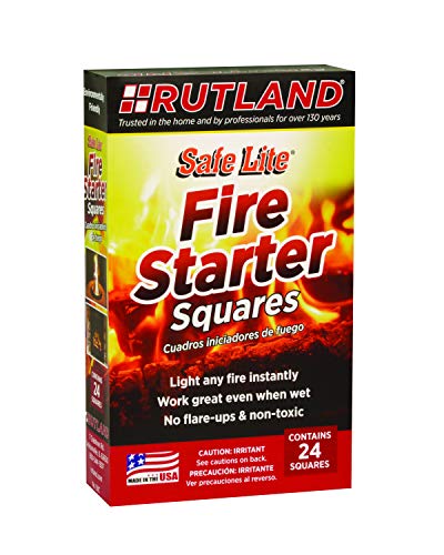 Rutland Products Safe Lite Fire Starter Squares, 24 squares – 50C