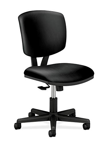 HON Volt SofThread Leather Task Chair, Computer Office Desk, Black