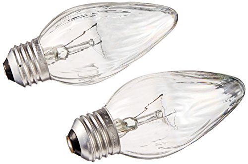 GE Lighting 75340 Traditional Lighting Incandescent Deco/Candle, 2 Count (Pack of 1), Clear Bulbs