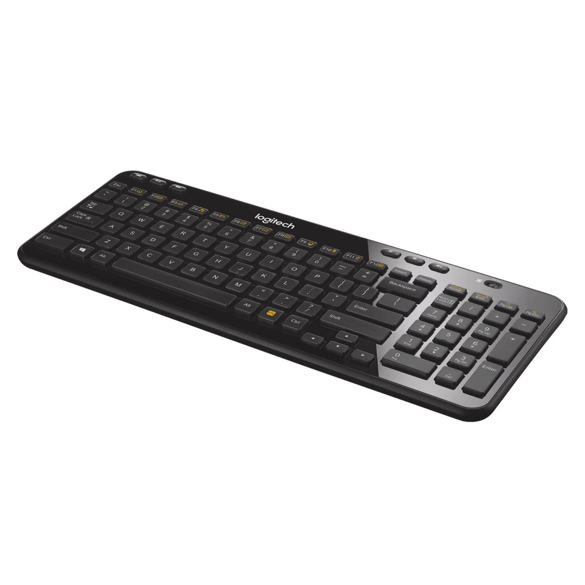Logitech K360 Wireless USB Desktop Keyboard — Compact Full Keyboard, 3-Year Battery Life (Glossy Black) | The Storepaperoomates Retail Market - Fast Affordable Shopping
