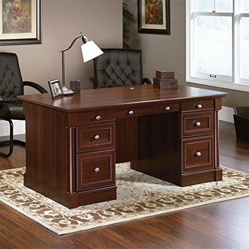 Sauder Palladia Executive Desk, Select Cherry finish