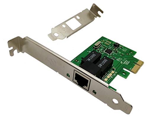 Realtek Chipset Gigabit PCI Express Ethernet Network Interface Card with Low Profile Bracket (No Software))