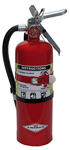 Amerex B500T ABC Dry Chemical Fire Extinguisher with Aluminum Valve and Vehicle Bracket, 5 lb.