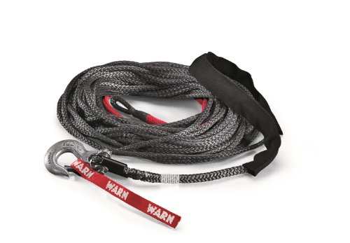 WARN 87915 Spydura Synthetic Winch Cable Rope with Swivel Hook End: 3/8″ Diameter x 100′ Length, 5 Ton (10,000 lb) Capacity