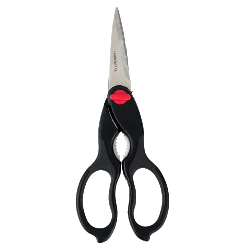 Farberware 5099683 Professional Heavy Duty Kitchen Shears Set with Blade Cover and Non-Slip Handles, Black