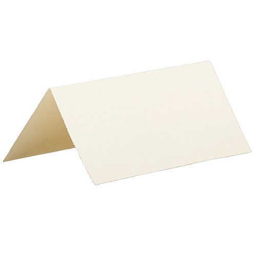 JAM PAPER Printable Place Cards – 3 3/4 x 1 3/4 – Ivory – 12/Pack