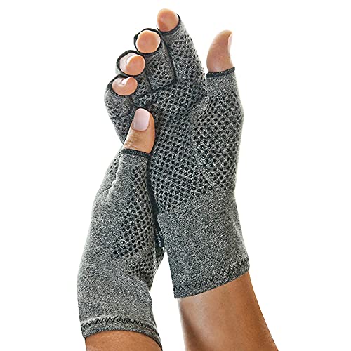 Brownmed IMAK Compression Active Gloves – Fingerless Gloves for Arthritis Pain Relief Support – Large