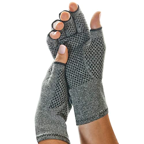 Brownmed IMAK Compression Active Gloves – Fingerless Gloves for Arthritis Pain Relief Support – Medium