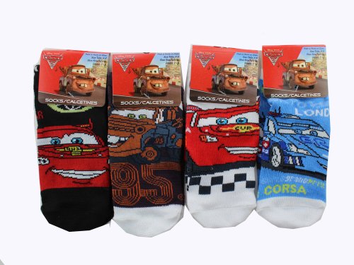 Disney Assorted Cars Socks (3 Piece Set) – Boys Low Cut Socks (Size 4-6)