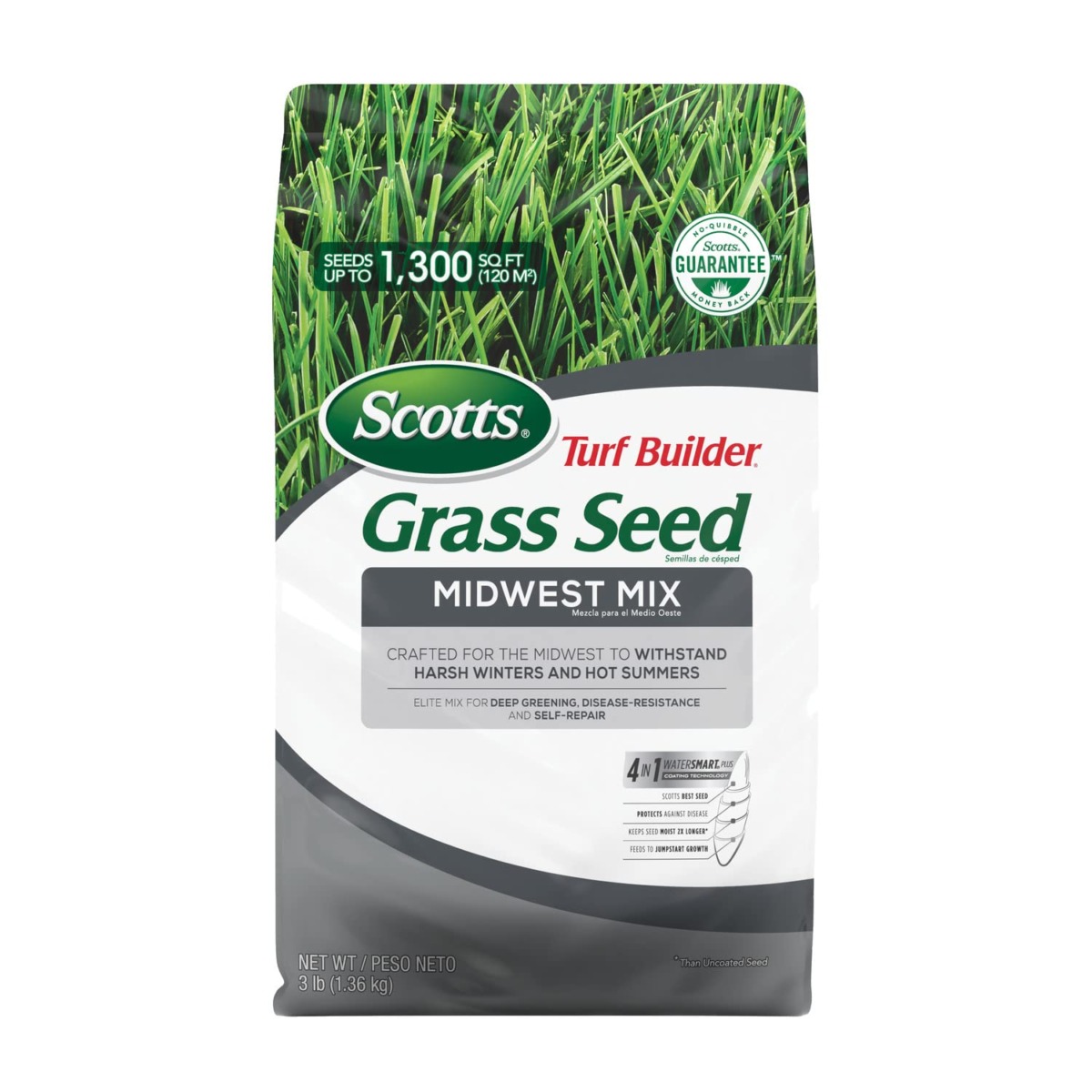 Scotts Turf Builder Grass Seed Midwest Mix for Harsh Winters and Hot Summers, Disease Resistant and Self-Repair, 3 lbs. | The Storepaperoomates Retail Market - Fast Affordable Shopping