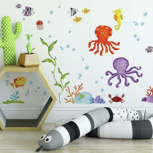 RoomMates RMK1851SCS Adventures Under The Sea Peel and Stick Wall Decals