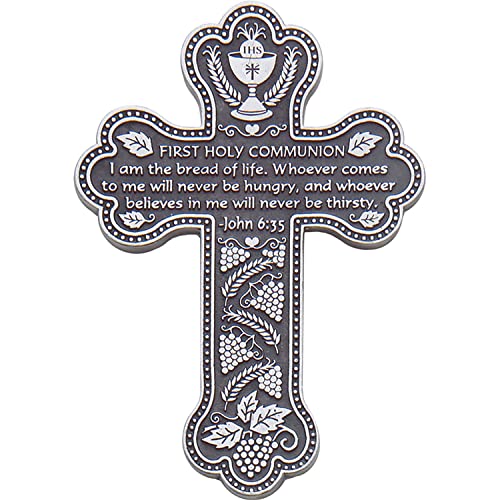 Cathedral Art (Abbey & CA Gift First Holy Communion Message Cross with Space for Engraving on Back, 5-1/2-Inch